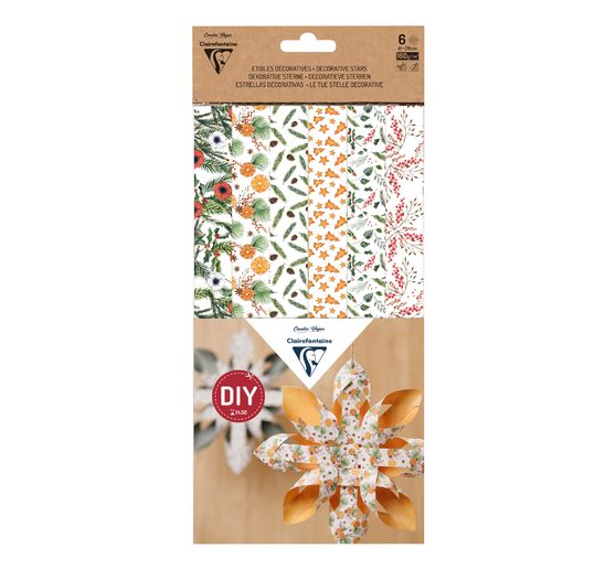 Paski papierowe na 6 plecionych gwiazdek