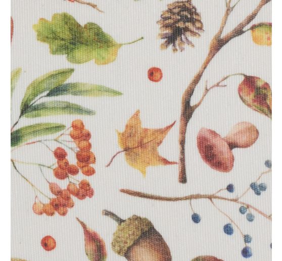 Lniana tkanina z motywem "Jesienna magia"