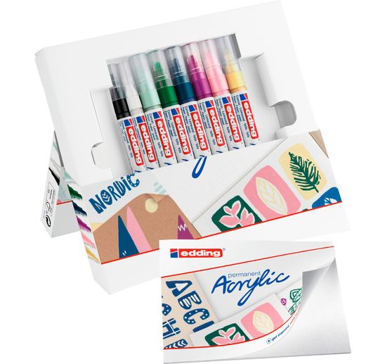 edding Acrylic "Acrylic marker - Nordic", set of 8