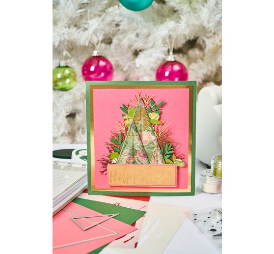 Zestaw przezroczystych stempli i szablonów Sizzix "Merry and Light by Stacey Park"