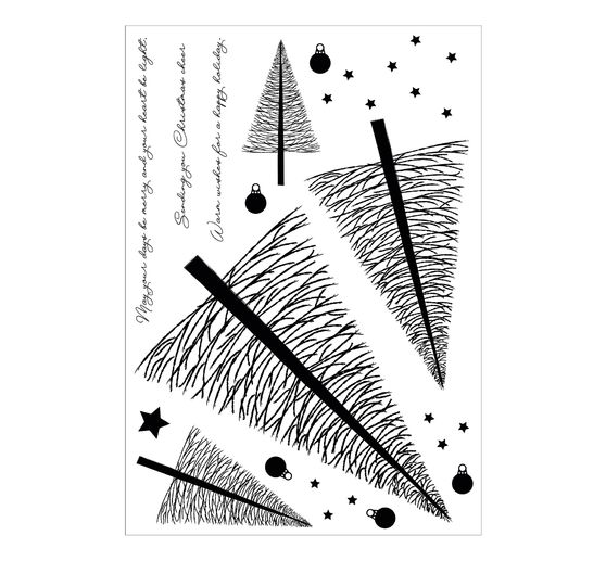 Zestaw przezroczystych stempli i szablonów Sizzix "Merry and Light by Stacey Park"