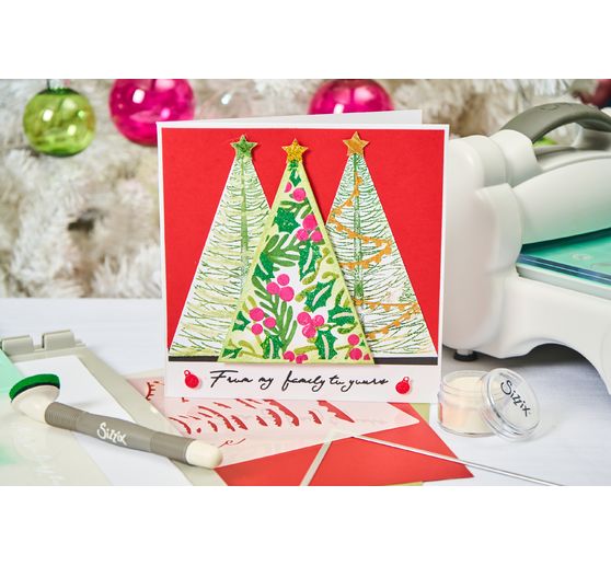 Szablony warstwowe Sizzix "Happy Holidays by Stacey Park"
