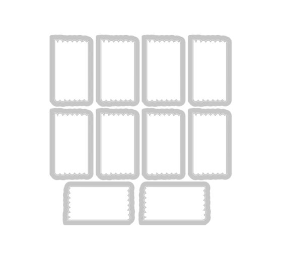 Wykrojnik Sizzix i stemple Clear Stamps "Tab Stamp Alpha by 49 and Market".