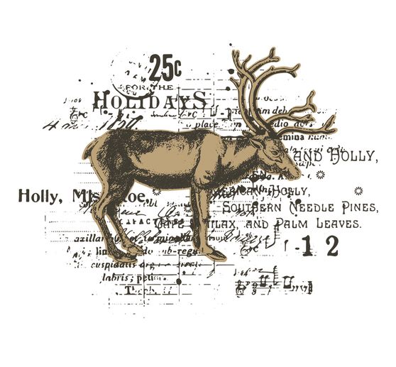 Wykrojnik Sizzix i przezroczyste stemple "Reindeer Mix Cluster by 49 and Market".