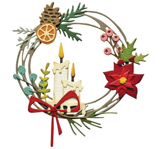 Sizzix Thinlits Wykrojnik do papieru "Vault Festive Wreath by Tim Holtz"