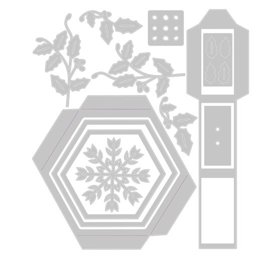 Sizzix Thinlits szablon do wykrojników "Wiszące pudełko na ozdoby autorstwa Catherine Pooler"