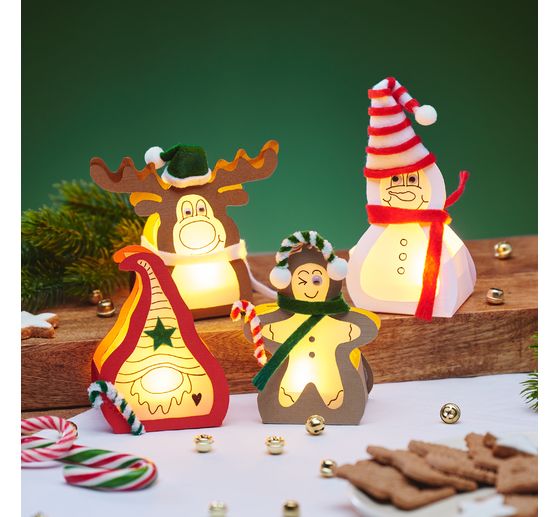 Zestaw do rękodzieła VBS "Podświetlane papierowe figurki"