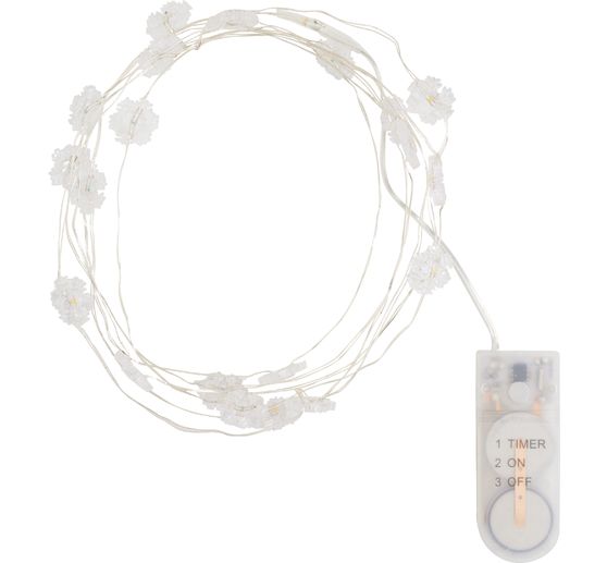 VBS Micro LED chain of lights "Snowflake", with timer