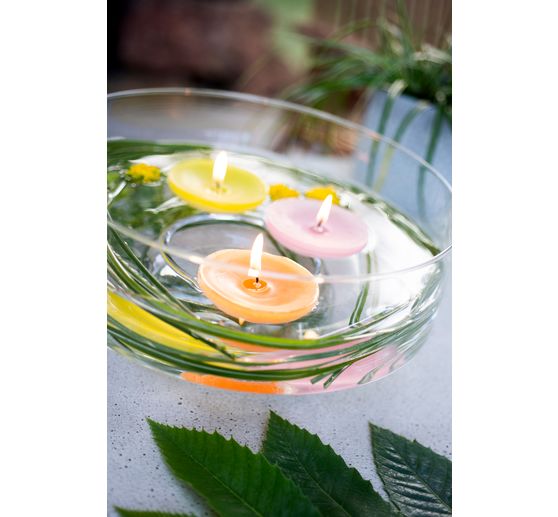 Rustykalne świece pływające "Duże", 4 sztuki