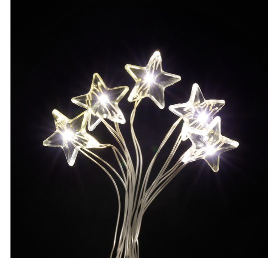 VBS Micro LED chain of lights "Star", 10 LEDs with timer