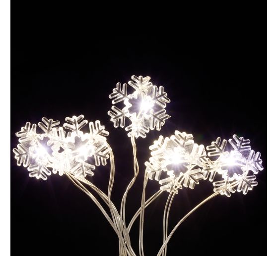 VBS Micro LED chain of lights "Snowflake", with timer