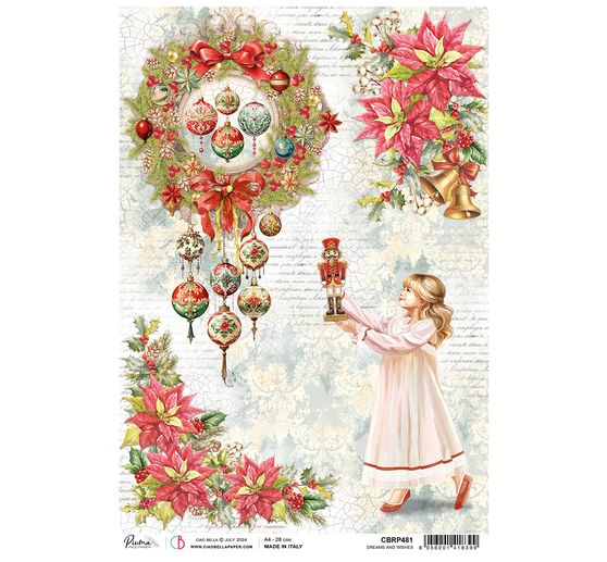Motif straw silk " Nutcracker - Dreams and Wishes"