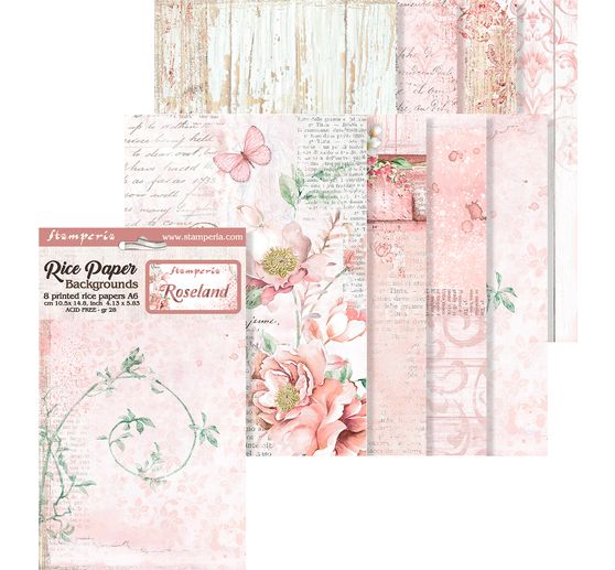 Tło słomkowe jedwabne z motywem "Roseland"