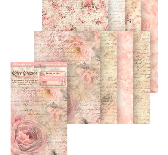 Słomkowa jedwab z motywem tła "Shabby Rose"