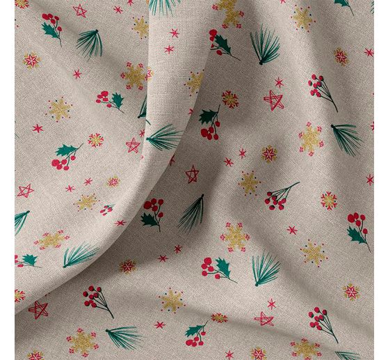 Płótno "Boże Narodzenie z brokatowymi płatkami śniegu"