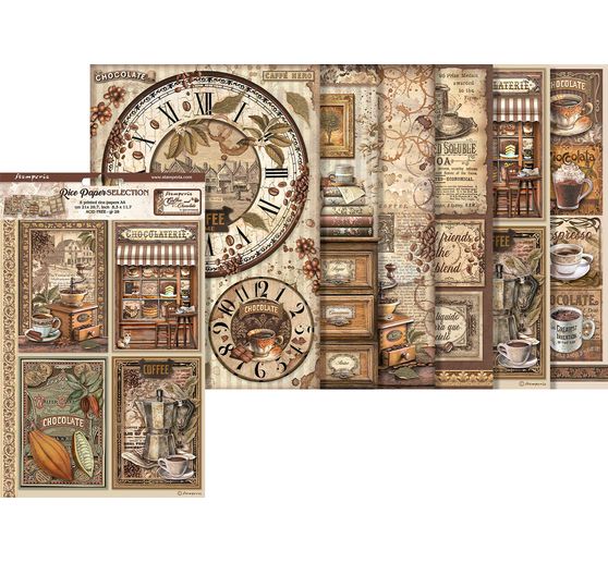 Asortyment słomkowych jedwabi z motywem "Kawa i czekolada"