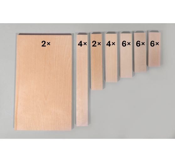 Zestaw drewnianych "klocków i desek"