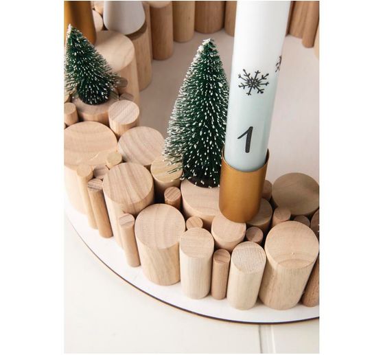 Zestaw drewnianych "okrągłych patyczków"