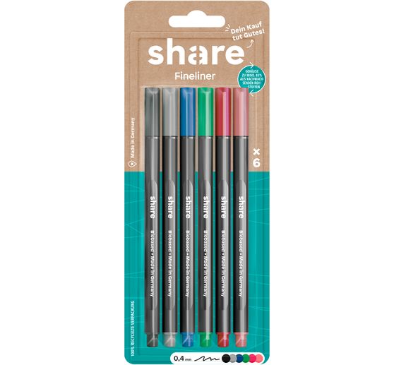 Pisaki precyzyjne, zestaw 6 sztuk