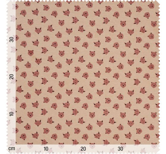 Jersey fabric "Fox and bear"