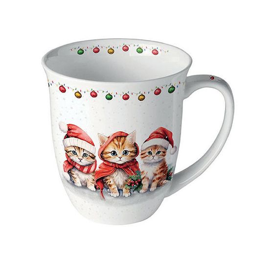 Serwetka "Śmieszne świąteczne kociaki"