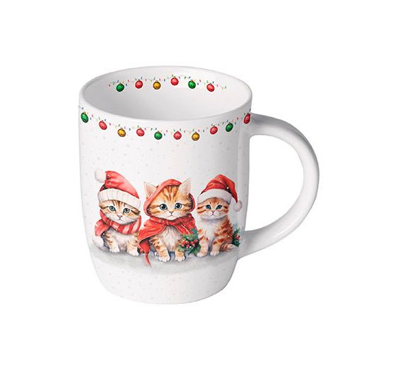 Serwetka "Śmieszne świąteczne kociaki"