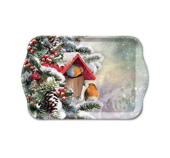 Napkin "Robin winter house"
