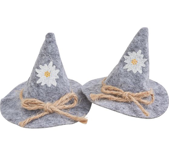Miniature felt hat, 2 pieces