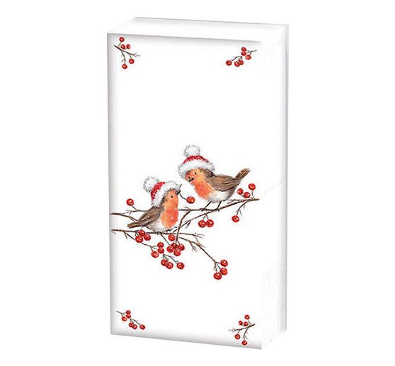 Paper handkerchiefs "X-Mas Robin"