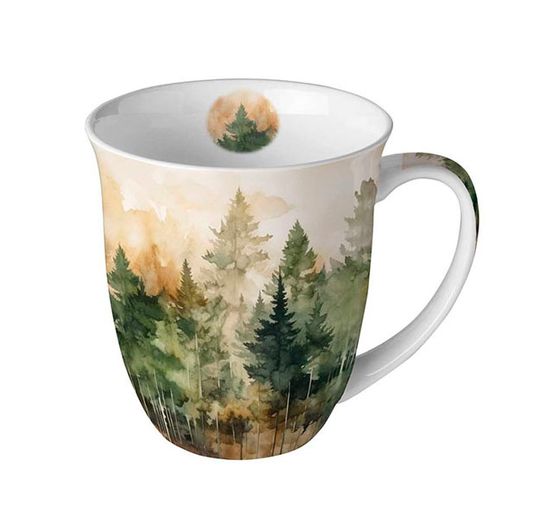 Napkins "Fir forest watercolor"