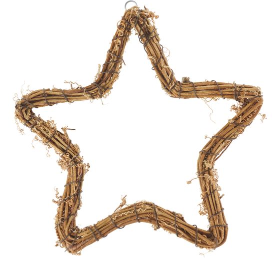 Rattan star to hang, natural