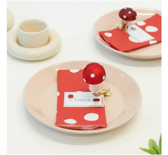 Szklany muchomor "Antique", z klipsem