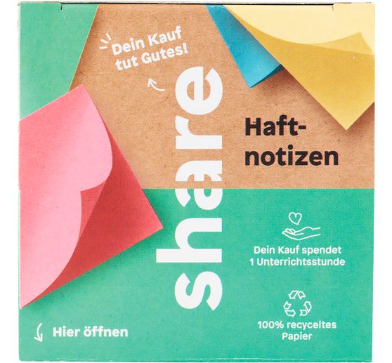 share Sticky notepad, 4 x 100 sheets