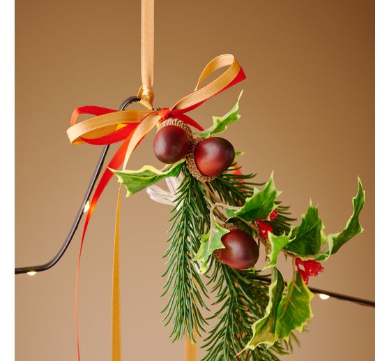 Gałązka ostrokrzewu z jagodami, 33 cm