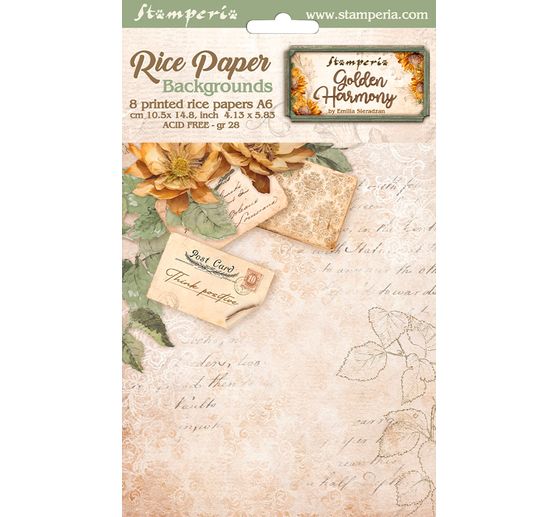 Motif straw silk backgrounds "Golden Harmony"