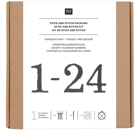 Rico Design Stick & Stitch pack "Advent numbers"