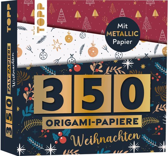 350 papierów origami "Boże Narodzenie"
