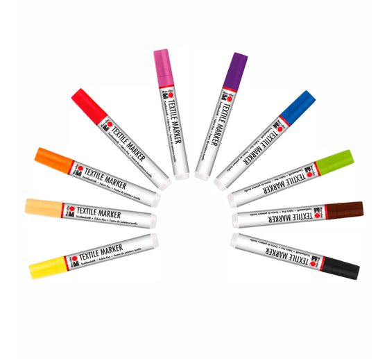 Marker do tkanin Marabu, zestaw 10 sztuk