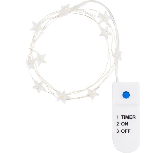 VBS Micro LED chain of lights "Star", 10 LEDs with timer