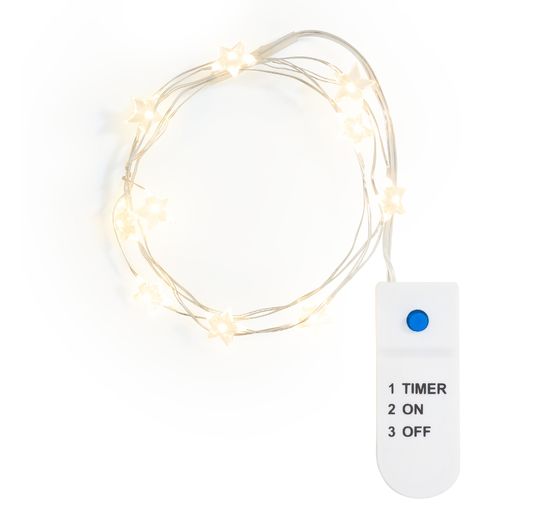 VBS Micro LED chain of lights "Star", 10 LEDs with timer