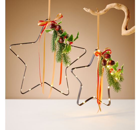 Gałązka ostrokrzewu z jagodami, 33 cm