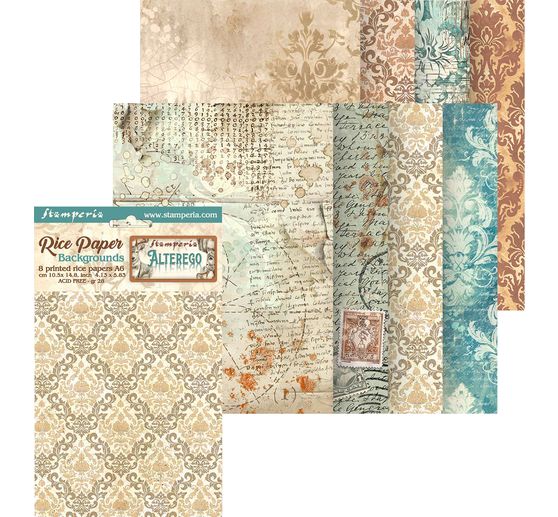 Tła słomkowe jedwabne z motywem "Alterego"