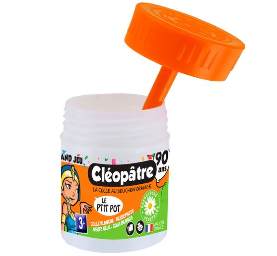 Cléopatre P'tit Pot glue with integrated spatula, 35 g