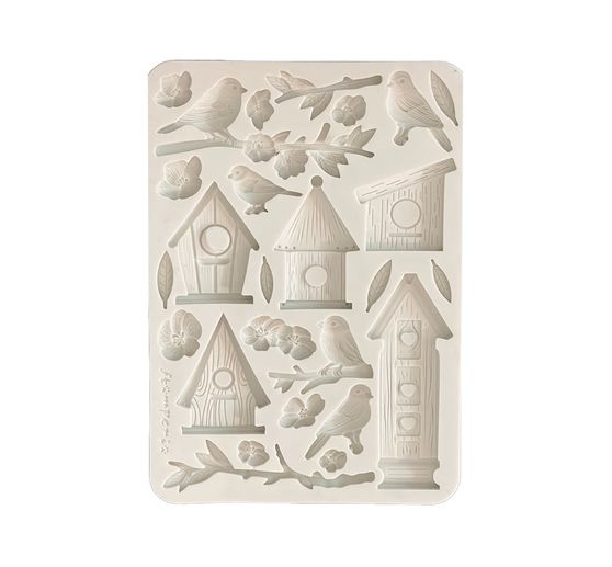 Silicone casting mould "Dewdrops", Nests and Birds