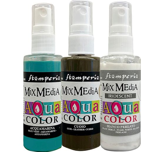 Stamperia Aquacolor "Krople rosy", zestaw 3 sztuk