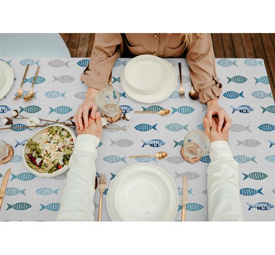 Cotton fabric "Fish", acrylic coated