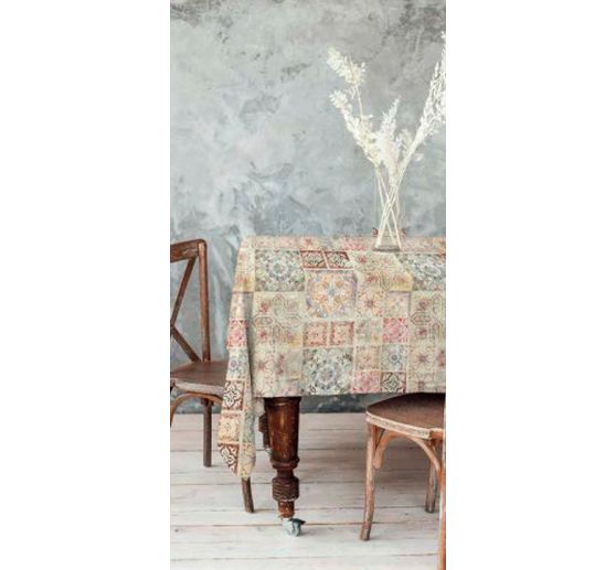 Cotton fabric "Tiles", acrylic coated