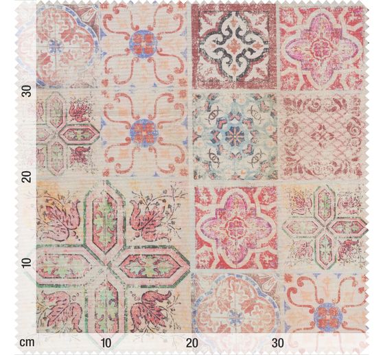 Cotton fabric "Tiles", acrylic coated