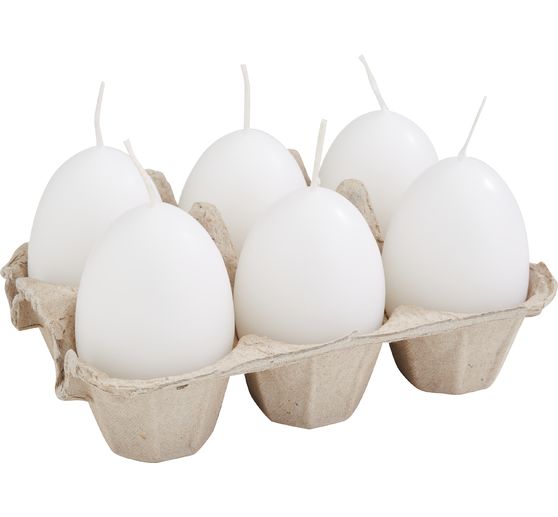 Egg candles, 6-pack in egg carton