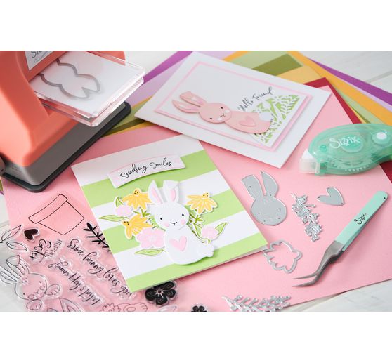 Zestaw Clear Stamps Sizzix autorstwa Catherine Pooler "Bunny Bits & Blooms"